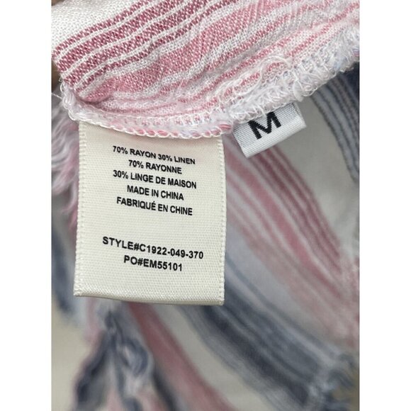 Cloth & Stone Anthropology Linen Blend Striped Sleeveless Shirtdress Size Medium - Picture 7 of 9